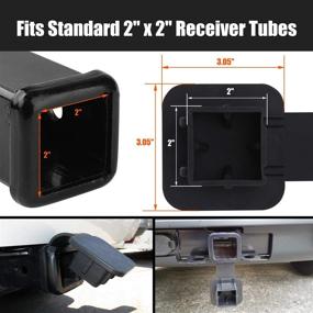 img 1 attached to 🚚 CZC AUTO 2" Trailer Hitch Cover Plug Cap Insert - Receiver Tube Cover for Toyota, Mercedes, Mopar, Audi, F150, Ford, GMC Truck, Chevy, Jeep, Lexus, 4runner, Porsche - 2 Inch Black Receiver Hitch Cover