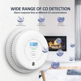img 2 attached to 🔥 X-Sense CD01 Carbon Monoxide Detector Alarm with LCD Display, UL 2034 Compliant, 10-Year Battery, Auto-Check & Silence Button, 3-Pack