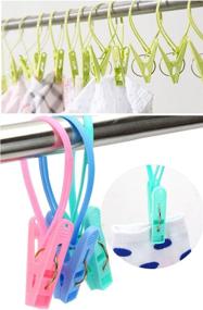 img 3 attached to 👕 JCBIZ 24Pcs Multicolor Clothes Pegs: Windproof Hanger Clips for Clothes Drying & Sock Hanging – Strong & Durable Plastic Hooks