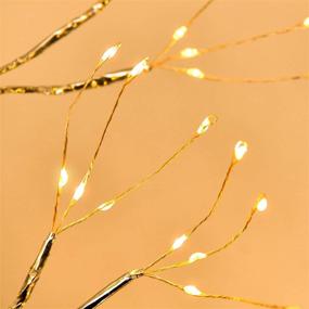 img 3 attached to 🌳 20'' Firefly Bonsai Tree Light - Tabletop Fairy Light Tree Lamp for Children's Room, Bedroom, Living Room, Party Wedding, and Christmas - USB/Battery Powered, Touch Switch