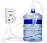 💦 yuewo 20ft bottle water dispenser pump system with 110v ac us plug for 5 gallon bottle, 5 gallon water jug, single &amp; double tube (single tube) логотип