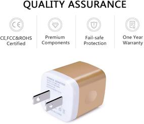 img 3 attached to 🔌 AILKIN USB Wall Charger Block, 2.1A Multiport Fast Charging Power Brick Cube Plug Base Adapter for iPhone, Samsung Galaxy, Huawei, HTC, LG & More Smart Devices