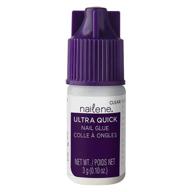 nailene ultra quick nail glue: durable, easy-to-apply false nail glue for long-lasting repairs and lasting nail adhesion – 0.10 oz logo