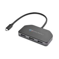 cable matters triple monitor usb c hub: 3x displayport, 100w charging for windows - displayport 1.4 & dsc 1.2 enabled, 8k & 4k 120hz hdr support - windows compatible logo