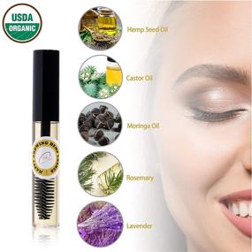 img 3 attached to 🌿 USDA Organic Happy Growing Hemp Lashes: Cold Pressed Natural Lash Growth Serum for Eyelashes & Eyebrows - Easy Apply, Boost with Hemp Seed Oil Eyebrow Growth Serum & Conditioner