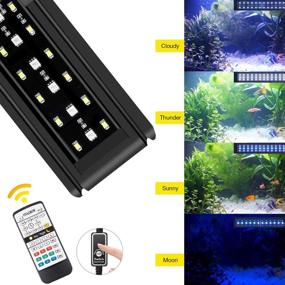 img 3 attached to 🐠 IREENUO Аквариум LED освещение: Полный спектр, пультом управляемое освещение с изменением цвета для коралловых рифов, водных растений и аквариумных рыб.