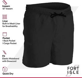 img 2 attached to 🏄 Men's Boardshorts - Top Swimwear Choice for Beach, Surfing, Pool, and Swimming