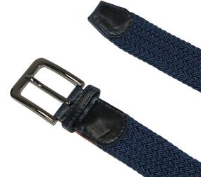 img 3 attached to 👔 Elevate Your Style with CTM Elastic Braided Stretch Silver Men's Accessories and Belts