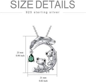 img 1 attached to 🐸 Frog Lotus Leaf Necklace – Cute Animal Sterling Silver Pendant, Perfect Birthday Gift for Sister, Daughter, Women, Girl - PEIMKO