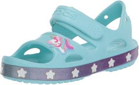 img 4 attached to 🦄 Сандалии Crocs Kids' Fun Lab с единорогом - водные туфли для детей, без застежек