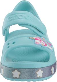 img 3 attached to 🦄 Сандалии Crocs Kids' Fun Lab с единорогом - водные туфли для детей, без застежек