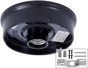 img 1 attached to 💡 Stylish and Elegant B&amp;P Lamp® 4 Inch Fitter Wired Flush Mount Ceiling Fixture in Black