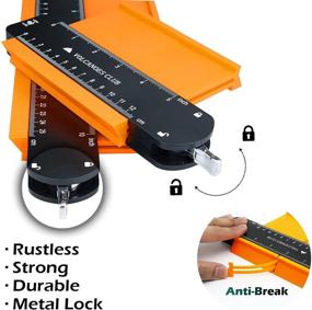 img 1 attached to 📏 2-Pack Contour Gauge Profile Tool with Lock - Super Gauge for Copying Irregular Shapes - Outline Duplicator for Accurate Measurement - Perfect Gift for Woodworking, Flooring, and Construction Projects