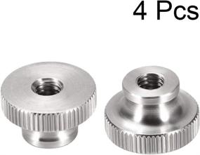 img 2 attached to 🔩 Set of 4 M6 round knobs with 304 stainless steel, featuring knurled thumb nuts - by uxcell