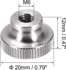 img 1 attached to 🔩 Set of 4 M6 round knobs with 304 stainless steel, featuring knurled thumb nuts - by uxcell