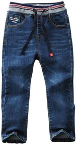 img 4 attached to 👖 SWOTGdoby Casual Elastic Washed Straight Boys' Jeans: Stylish and Comfortable