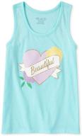 👚 girls' graphic matchable tank tops by the children's place logo