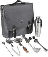 🍸 premium jillmo 11-piece travel bartender kit with stylish bartender bag logo