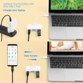 img 2 attached to 💻 USB C to VGA Hub - CableCreation 3 in 1 Type C(Thunderbolt 3) to VGA, USB 3.0, USB C PD Converter - Compatible with MacBook Pro 2019, iPad Pro 2019, Surface Go, XPS, Galaxy S20, Hard Drive