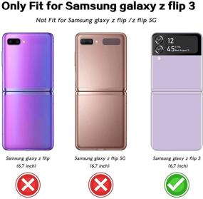 img 3 attached to 📸 Защитное стекло для экрана камеры высокой четкости для Samsung Galaxy Z Flip 3 2021 - Прочное от царапин - Совместимое с чехлом - 2 комплекта (черный)