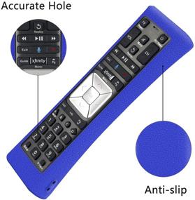 img 1 attached to Protective Silicone Remote Case For XFinity Comcast XR11 Premium Voice Activated Cable TV Backlit Remote Control Shockproof Washable Skin-Friendly Remote Control Cover With Loop (Blue)