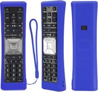 protective silicone remote case for xfinity comcast xr11 premium voice activated cable tv backlit remote control shockproof washable skin-friendly remote control cover with loop (blue) logo