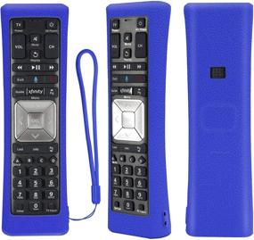 img 4 attached to Protective Silicone Remote Case For XFinity Comcast XR11 Premium Voice Activated Cable TV Backlit Remote Control Shockproof Washable Skin-Friendly Remote Control Cover With Loop (Blue)