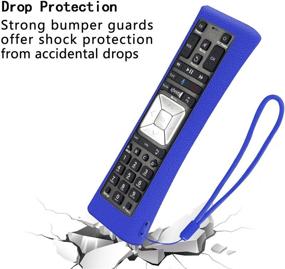 img 3 attached to Protective Silicone Remote Case For XFinity Comcast XR11 Premium Voice Activated Cable TV Backlit Remote Control Shockproof Washable Skin-Friendly Remote Control Cover With Loop (Blue)