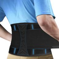 🩺 lumbar support belt by sirabe - adjustable bionic spine support for back pain, sciatica, scoliosis - ideal back brace for herniated disc - suitable for men/women at work (l) логотип