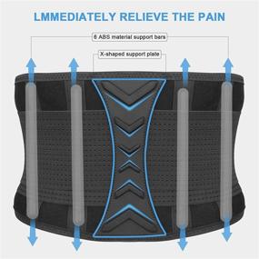 img 2 attached to 🩺 Lumbar Support Belt by Sirabe - Adjustable Bionic Spine Support for Back Pain, Sciatica, Scoliosis - Ideal Back Brace for Herniated Disc - Suitable for Men/Women at Work (L)