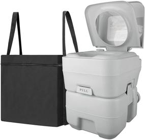 img 4 attached to 🚽 GOLDPAR RV Portable Toilet Indoor Outdoor Porta Potty, 5.3 Gallon Double-Outlet Toilet with Anti-Leak Seal Ring and Cleaning Brush, Ideal for Outdoor Activities, Fishing, Camping - Piston Pump Included