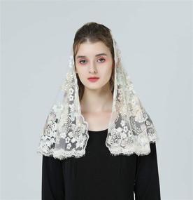 img 2 attached to 🙏 Church Catholic Women's Accessories: Classic Vintage Mantilla