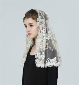 img 1 attached to 🙏 Church Catholic Women's Accessories: Classic Vintage Mantilla