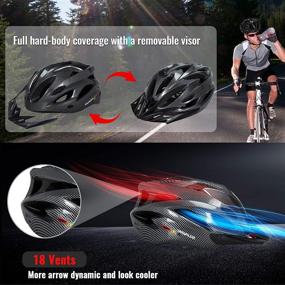 img 2 attached to 🚴 Premium Bike Helmet for Adults: Lightweight Cycling Helmet with Detachable Visor - Adjustable Size (L) 22-24 inches