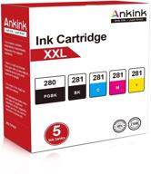 🖨️ замена картриджа ankink с высоким объемом чернил для canon 280 281 xxl - совместим с принтерами pixma ts9120 tr8520 tr7520 ts8120 ts8220 ts8320 ts9520 ts9521 ts8200, ts8300 ts6320 ts6220 ts6120 логотип