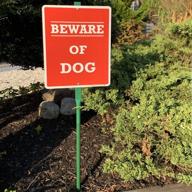 🐶 caution: dog on premises sign logo