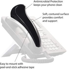 img 2 attached to 📞 Softalk Antibacterial Black Phone Shoulder Rest: Essential Landline Telephone Accessory (00101M)