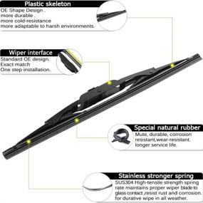 img 1 attached to 🚗 12-Inch Rear Wiper Blade Arm Kit