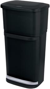 img 4 attached to Organize and Simplify Recycling with Rubbermaid 2-in-1 Indoor 13.2G Recycling Bin - Liner Lock and Dual Compartment Design!