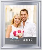 🖼️ icona bay 8x10 silver picture frame: stylish contemporary photo frame for wall mount or table top - elegante collection логотип