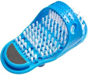 img 4 attached to 🦶 Meidong Foot Scrubber & Massager: Effective Dead Skin Remover for Shower Floor - Suction Cups, 1PCS Blue