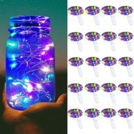 🔮 asoonyum 20-pack multicolor battery operated fairy lights for aesthetic bedroom: indoor firefly led string lights for dorm, indie room, diy decor, wine bottles - waterproof copper wire 7 feet 20 leds логотип