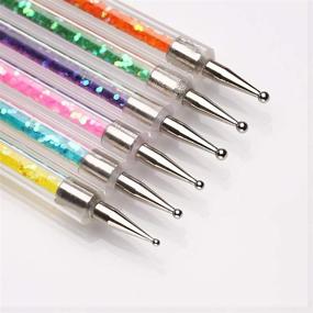 img 1 attached to 💅 iminoo 6PCS Nail Art Brushes: Dual Tip Nail Liner & Dotting Pen for Stunning DIY Nail Art Designs (Style A)