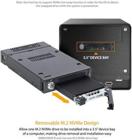 img 3 attached to 🔧 Tool-Free M.2 PCIe NVMe SSD Mobile Rack for 3.5” External Drive Bay - ICY DOCK MB833M2K-B
