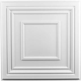 img 4 attached to 🔳 Transform Your Ceiling with Art3d Decorative Drop Ceiling Tile 2x2 Pack of 12pcs in Matt White - Easy Installation