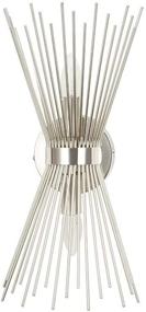 img 4 attached to 🌟 Светильник Rivet Mid-Century Modern Metal Starburst Wall Sconce Lamp от бренда Amazon, отделка - полированная никель, комплект включает лампы, высота 17,5 дюймов.