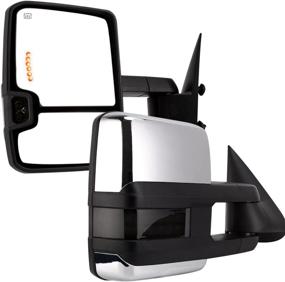 img 4 attached to 🔥 Усилите ваш опыт буксировки с наружными зеркалами Perfit Zone Power Heat для Silverado Sierra Pickup 1999-2002 - включает задний фонарь и дымовой сигнал