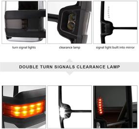 img 1 attached to 🔥 Усилите ваш опыт буксировки с наружными зеркалами Perfit Zone Power Heat для Silverado Sierra Pickup 1999-2002 - включает задний фонарь и дымовой сигнал
