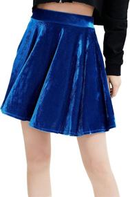 img 3 attached to Springfavor Womens Vintage Velvet Stretchy Women's Clothing for Skirts