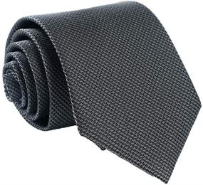 img 4 attached to 👔 Fortunatever Solid Neckties Black ×3: Trendy & Versatile Men's Accessory Set with Cummerbunds & Pocket Squares